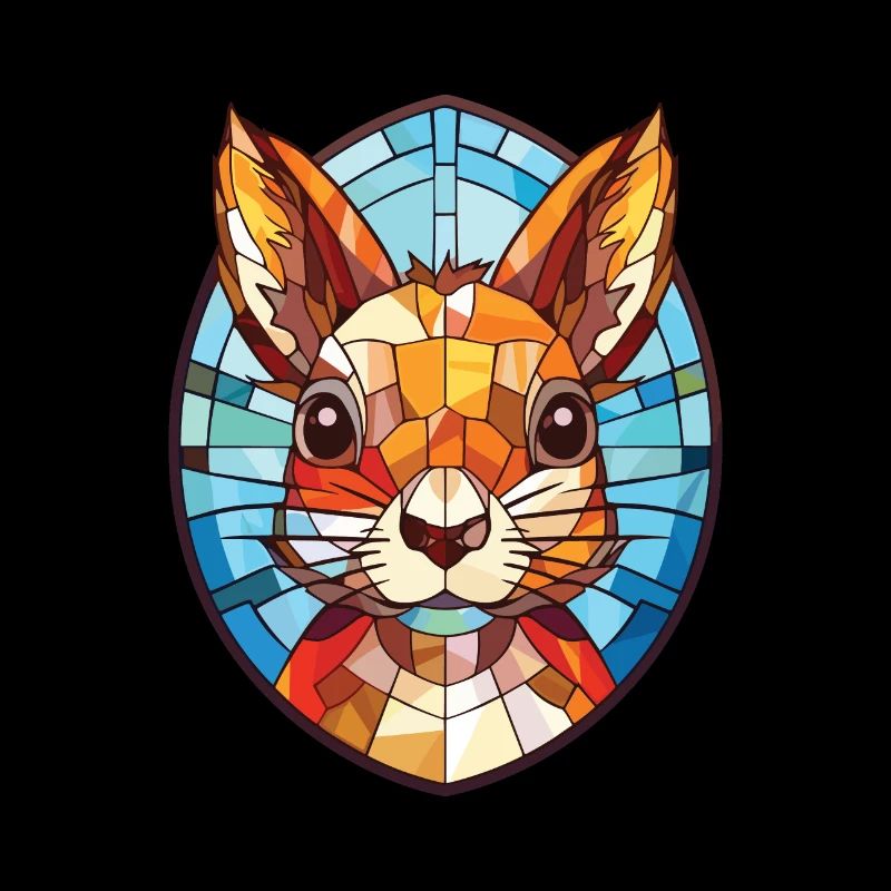 Eichhörnchen buntes Aquarell Tier Illustration