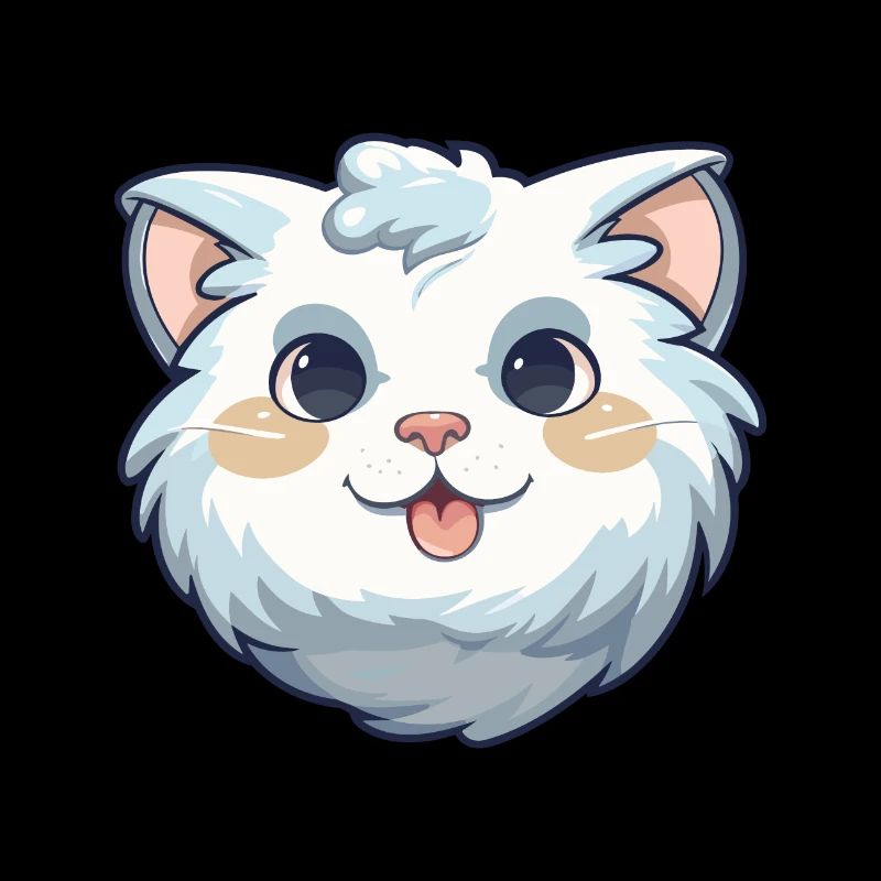 Illustration à l’aquarelle de dessin animé de chat américain Curl