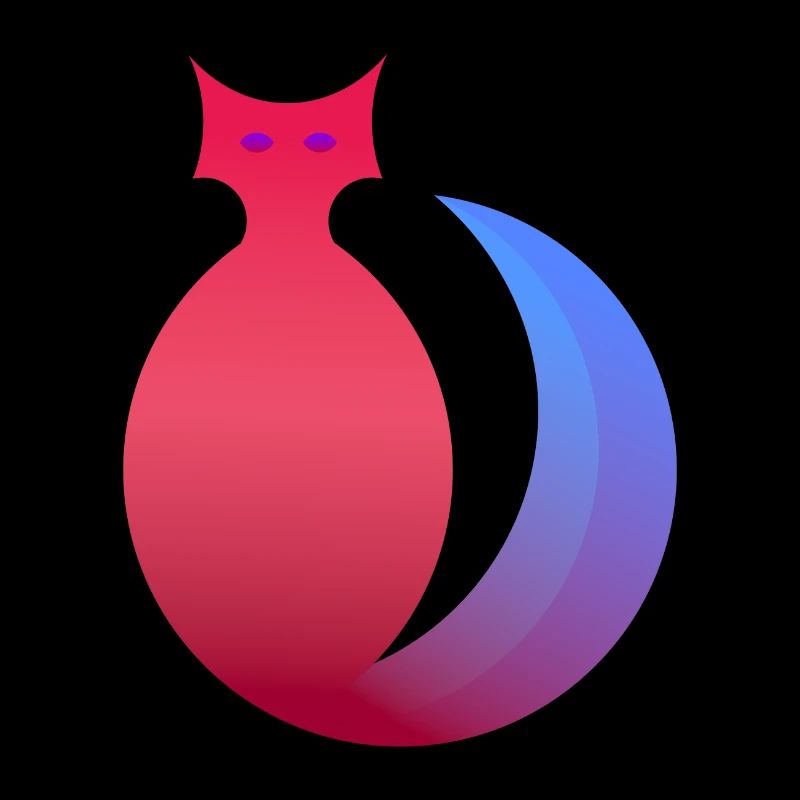 Design de chat fait de cercles