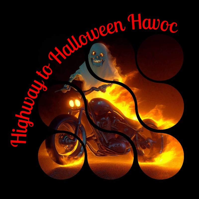Flammender Biker, Halloween-Feuer