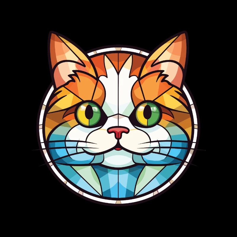 Munchkin chat aquarelle colorée pour animaux de compagnie Illustration