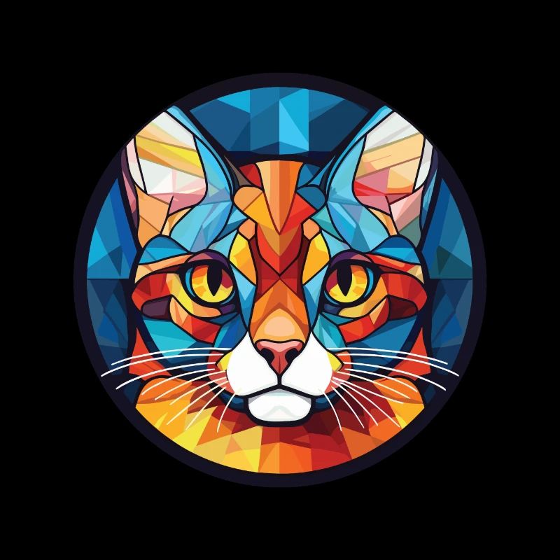 Deutsche Rex-Katze bunte Aquarell-Illustration