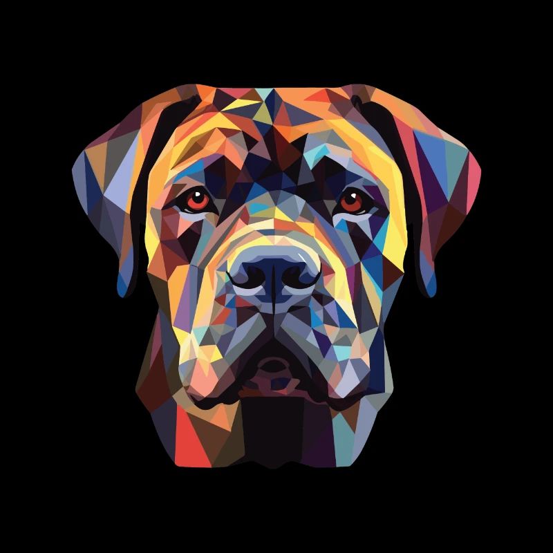 Cane Corso Hunderasse Aquarell Glas Illustration