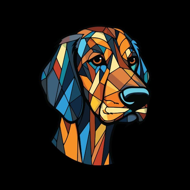 Braque Saint Germain Hunderasse Buntes Aquarell