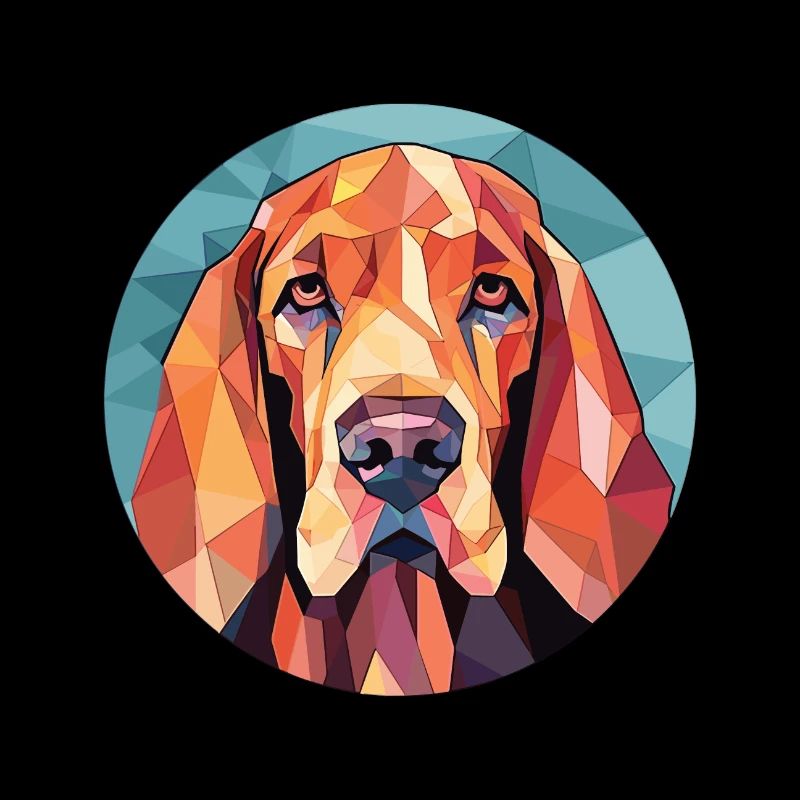 Bluthund Hunderasse Aquarell Glas Illustration