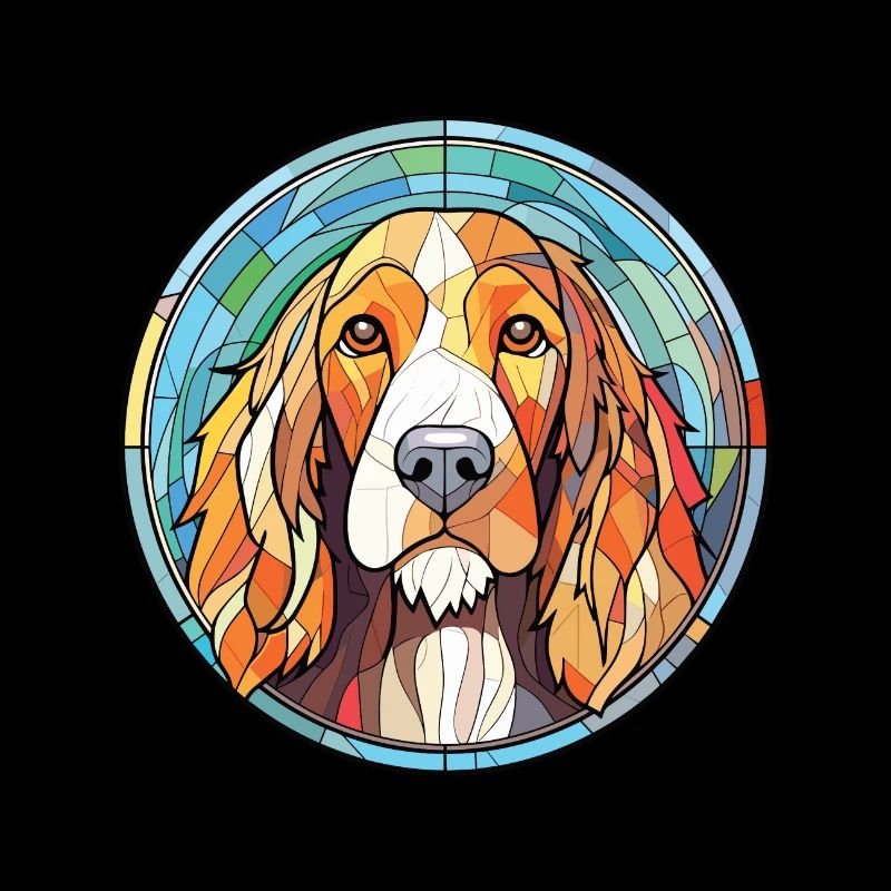 German Wirehaired Pointer Dog Breed Watercolor