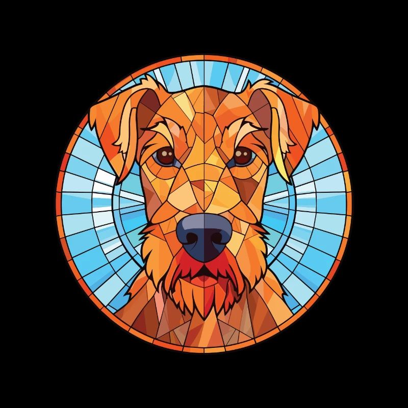 Irish Terrier Hunderasse Aquarell Illustration