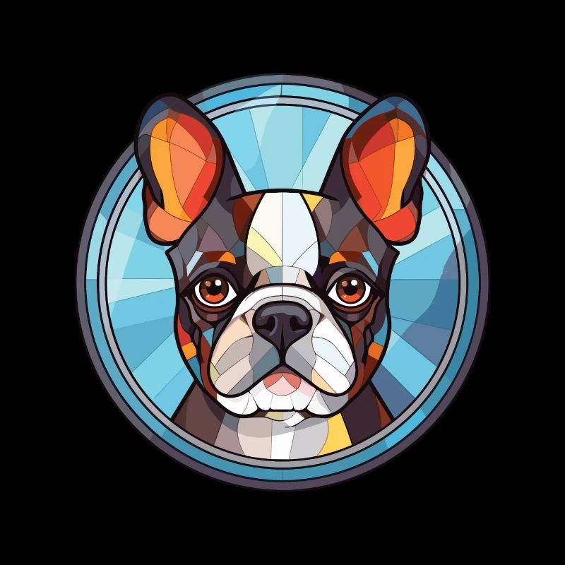 Boston Terrier Hunderasse Aquarell Illustration