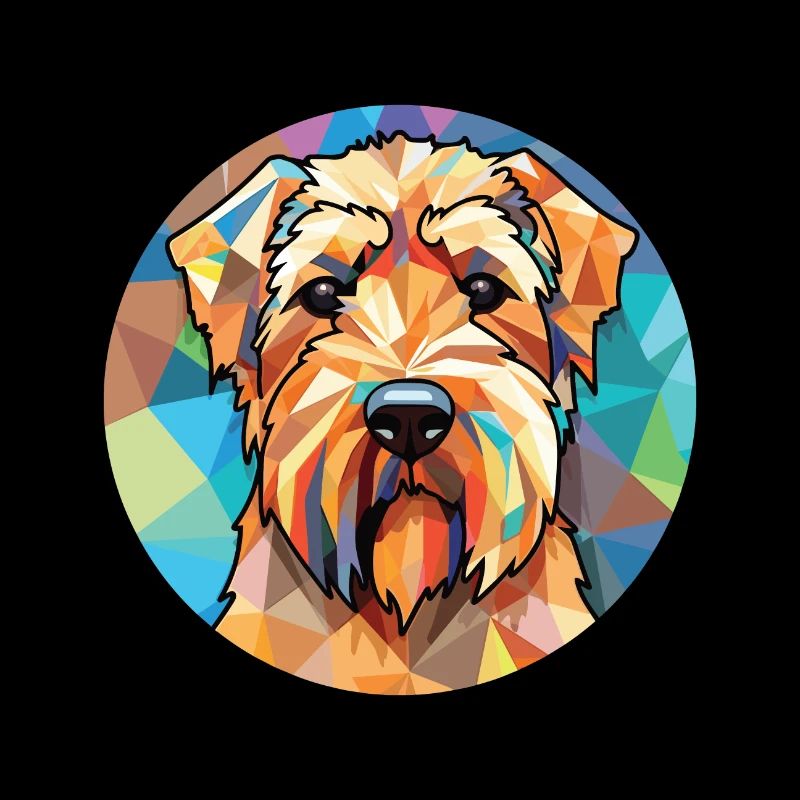 Weich beschichtete Wheaten Terrier Hunderasse Aquarell