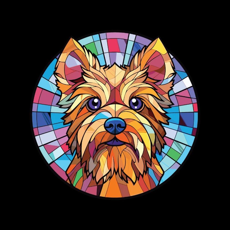 Silky Terrier chien race aquarelle Illustration