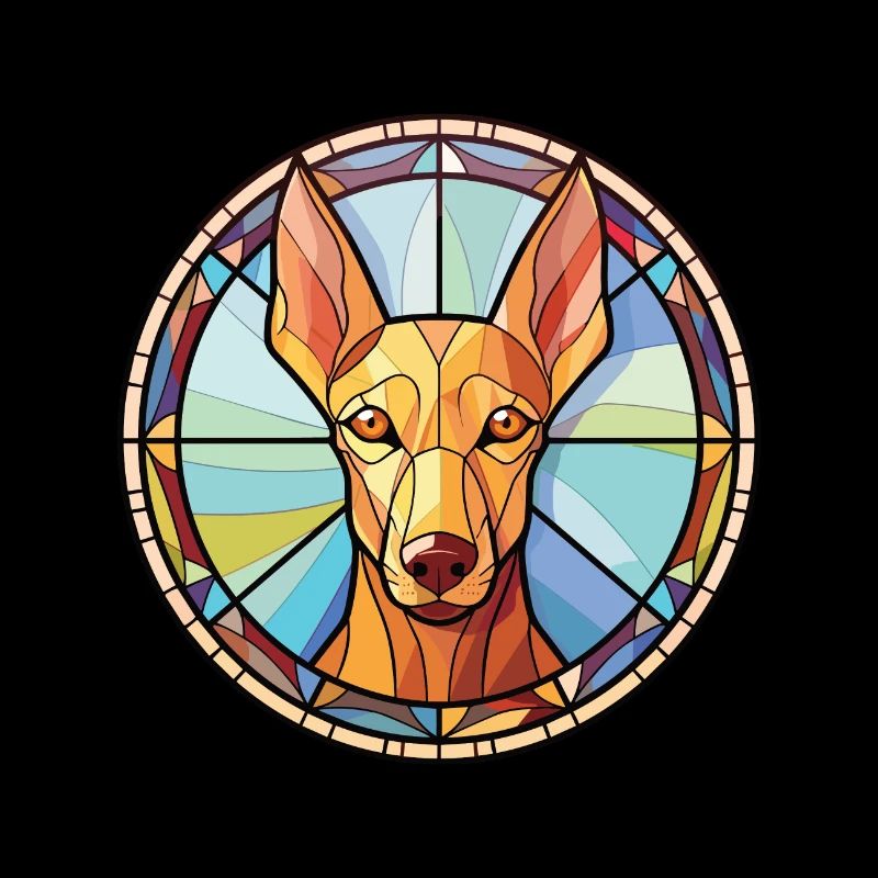 Pharaoh Hound Dog Breed Watercolor Illustration