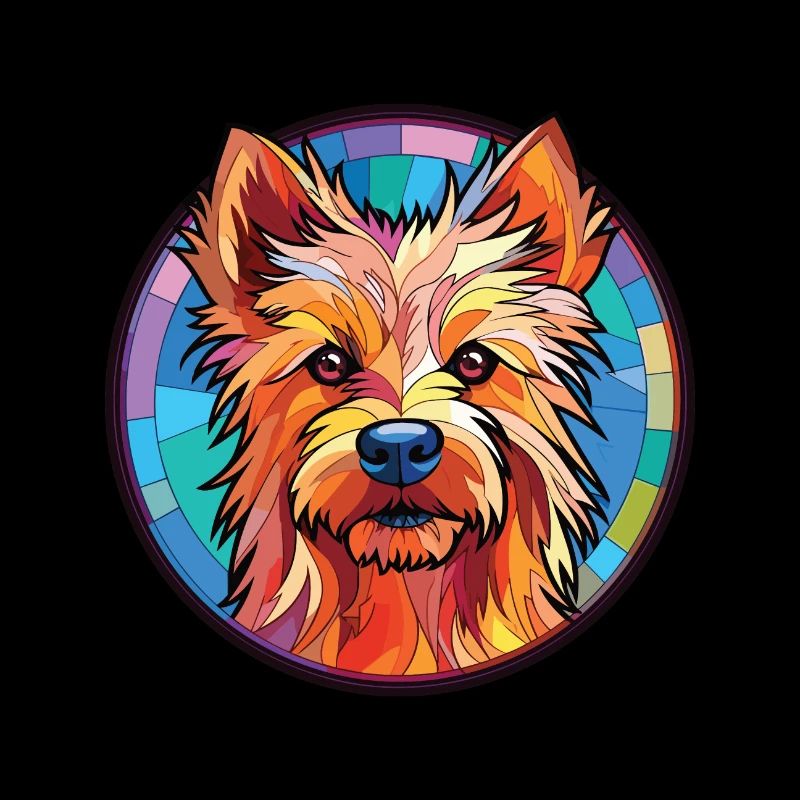 Australian Terrier Hunderasse buntes Aquarell