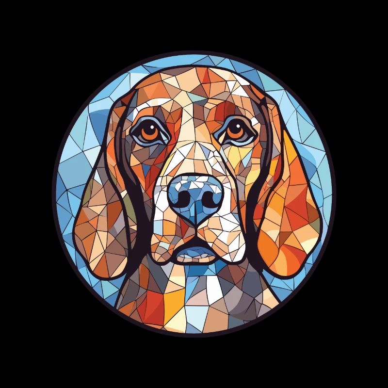 Bluetick Coonhound chien race aquarelle colorée