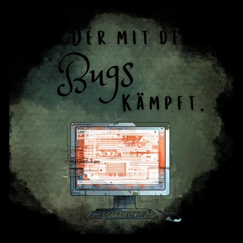 Programmierer Shirt "Der mit den Bugs kämpft"