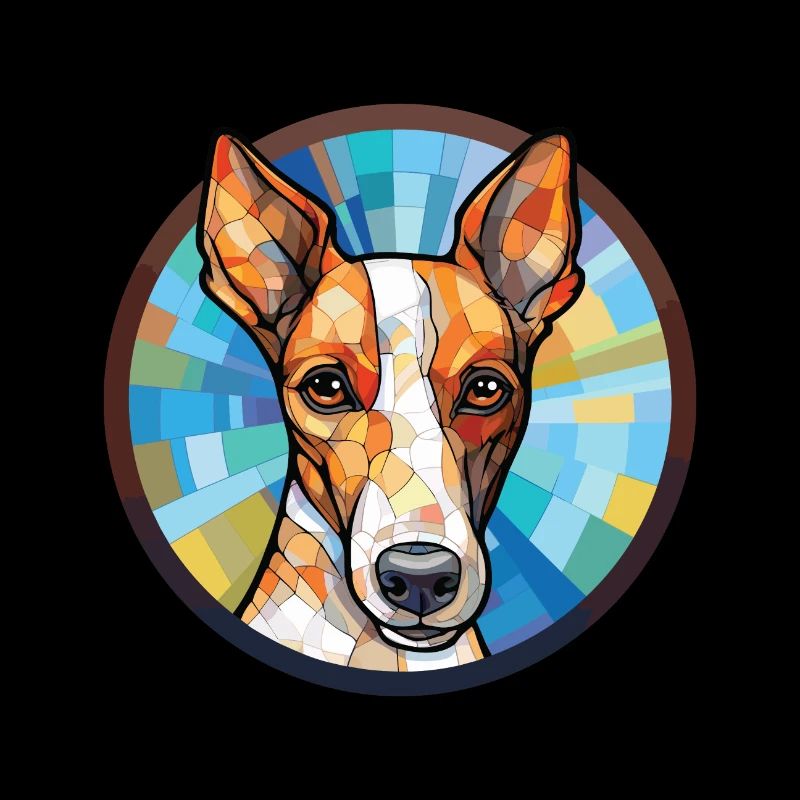 Smooth Fox Terrier Dog Breed Colorful Watercolor