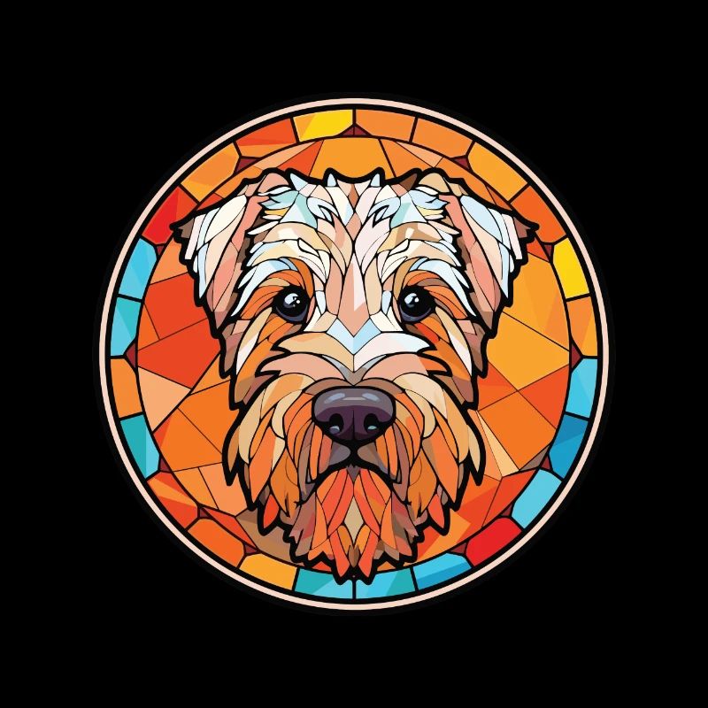 Weich beschichtete Wheaten Terrier Hunderasse Aquarell