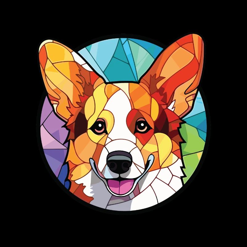 Welsh Corgi Pembroke Hunderasse buntes Aquarell