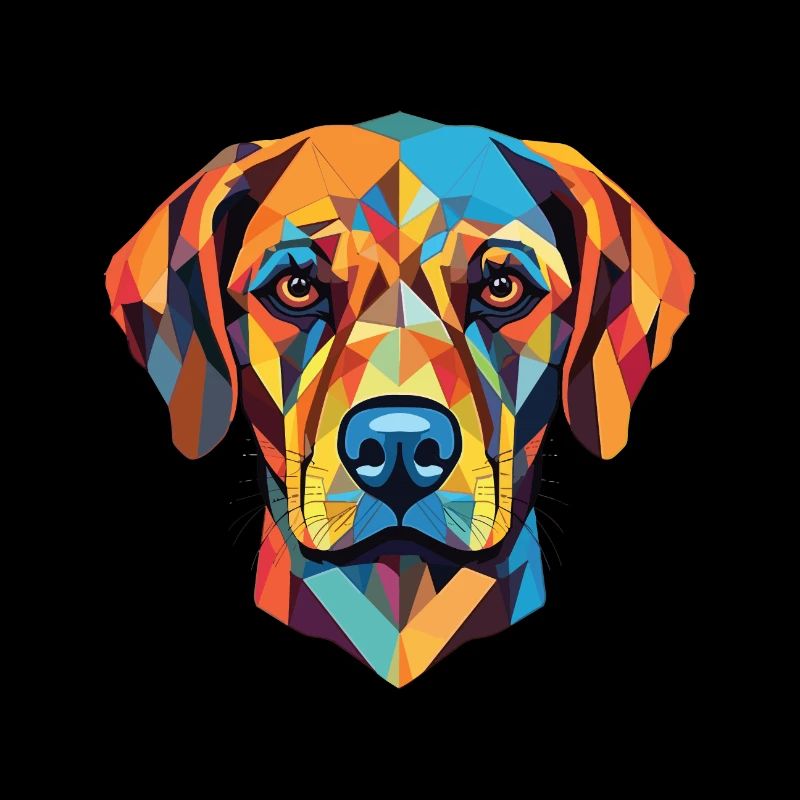 Leopard Cur Hunderasse Aquarell Illustration