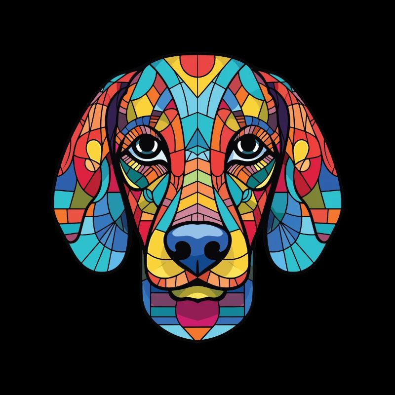 Illustration à l’aquarelle colorée de race de chien Phalene