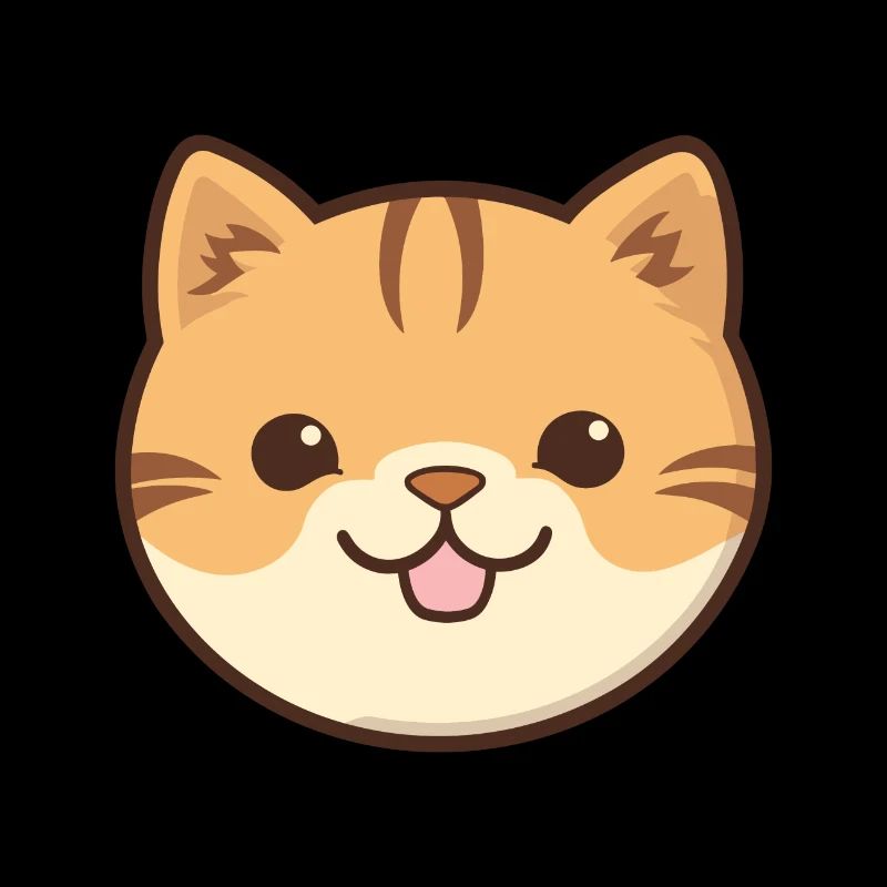 Hosico chat dessin animé aquarelle illustration