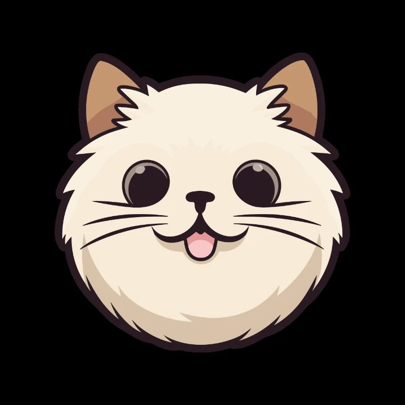 Illustration à l’aquarelle de dessin animé de chat de Birmanie