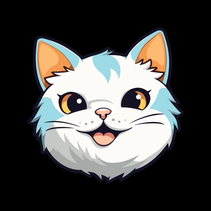 Illustration à l’aquarelle de dessin animé de chat de Bombai