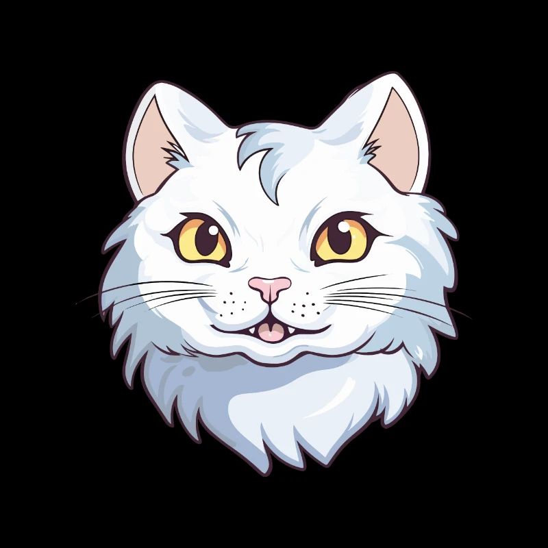 Illustration à l’aquarelle de dessin animé de chat américain Curl