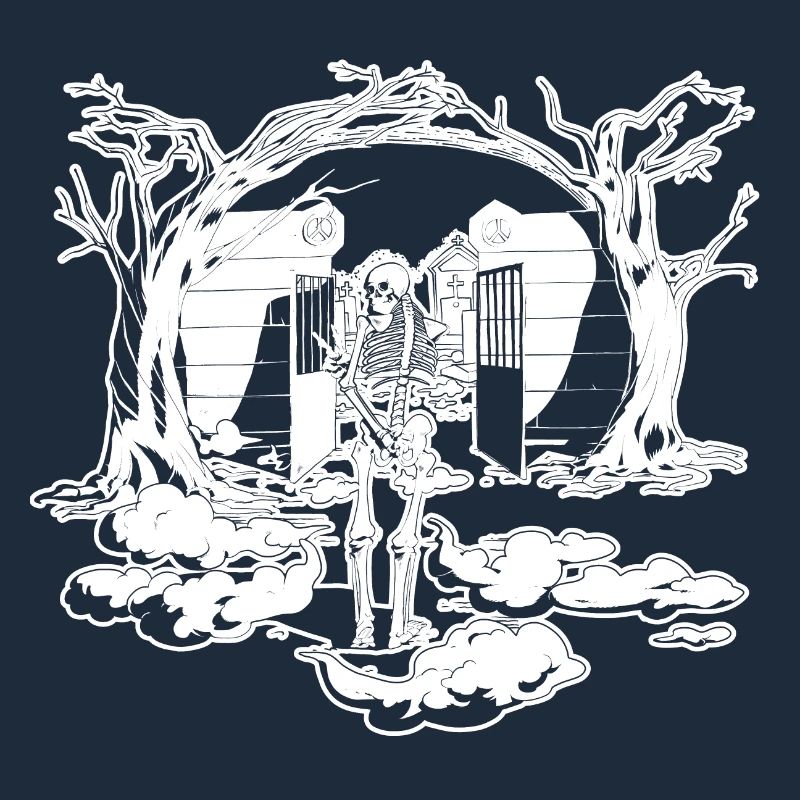Peaceful Skeleton (Dark Backgrounds)