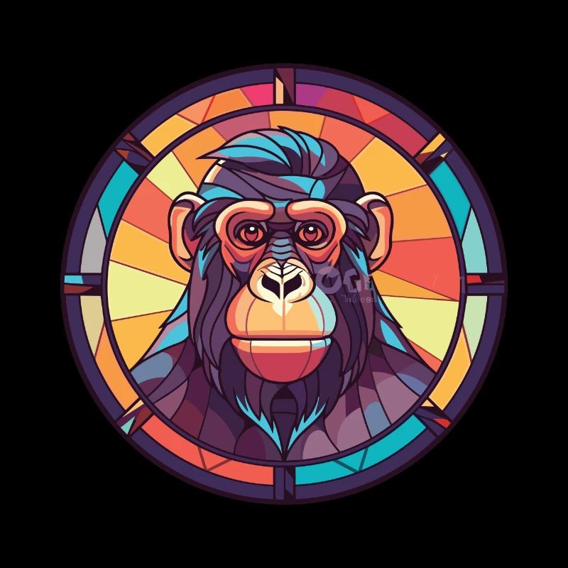 Singe Aquarelle Colorée Animal Illustration D’animaux De Compagnie
