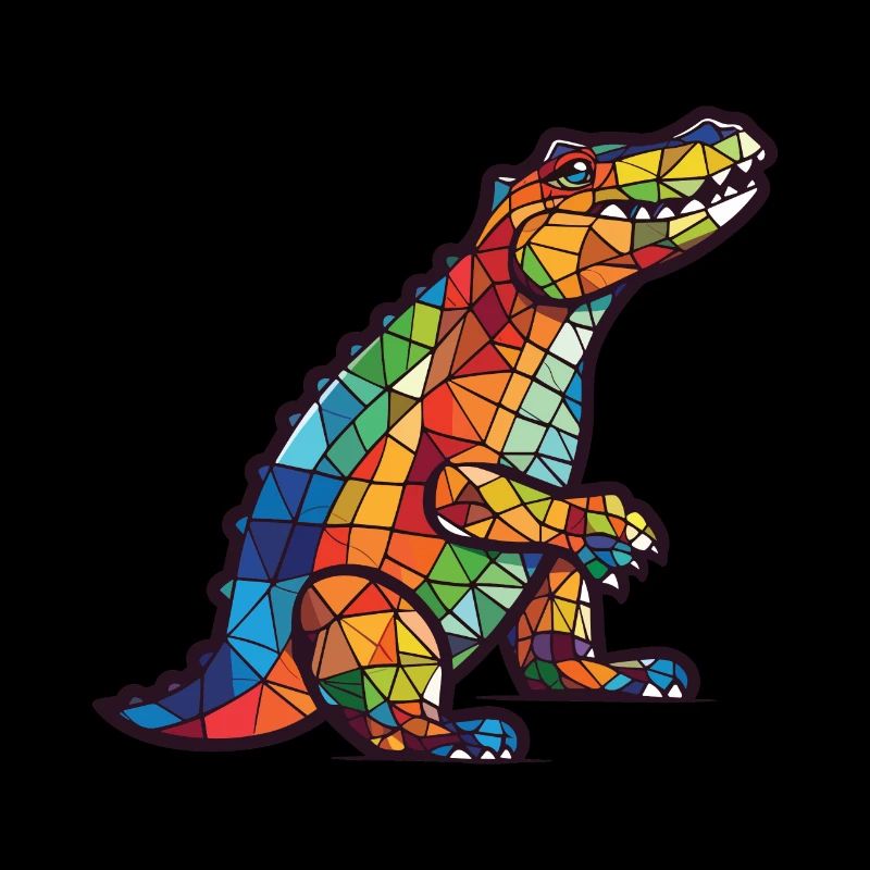 Krokodil buntes Aquarell Tier Illustration