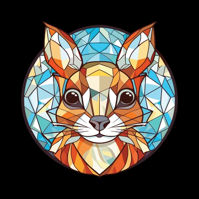 Eichhörnchen buntes Aquarell Tier Illustration