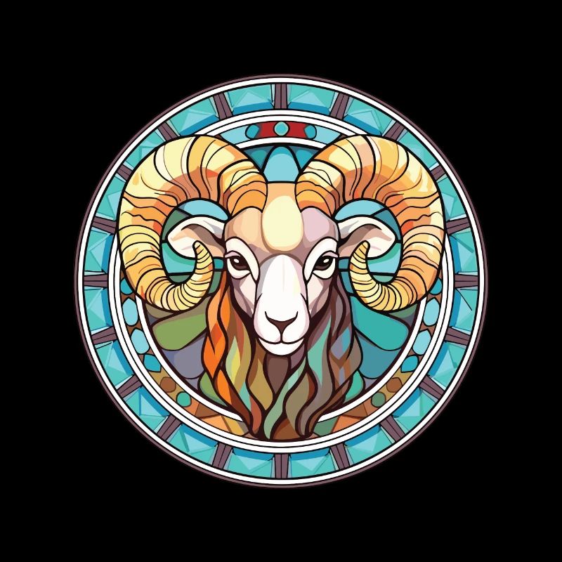 Ram Aquarelle colorée Animal Illustration d’animaux de compagnie