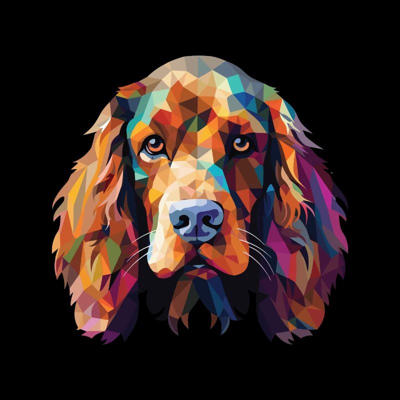 American Cocker Spaniel Hunderasse Aquarellglas