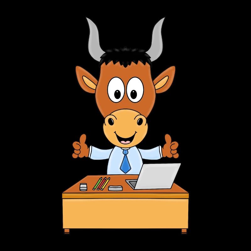 STIER - BULLE - RIND - BÜRO - CHEF - MITARBEITER