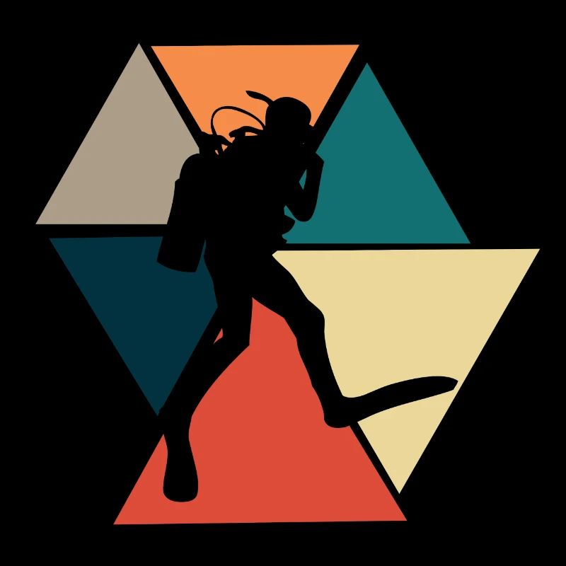 Vintage Retro Tauchen - Geschenkidee