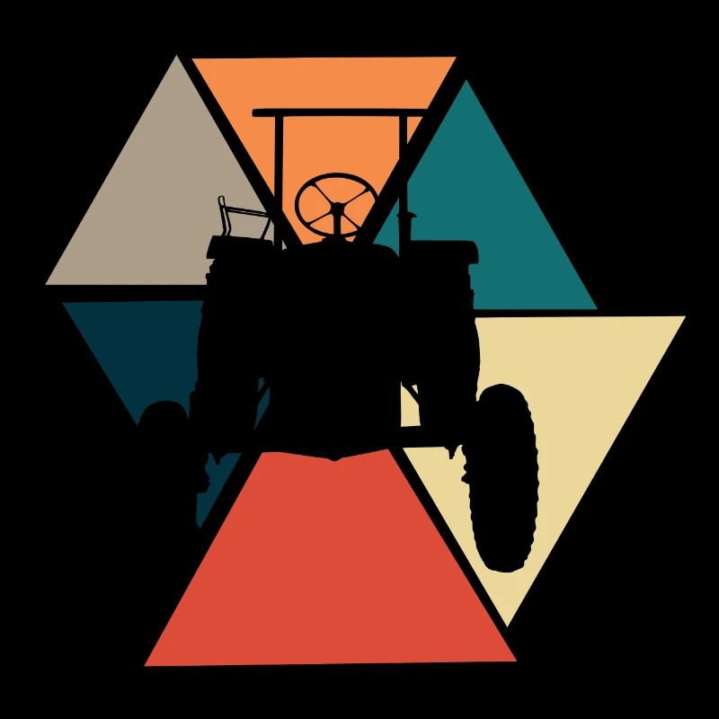 Vintage Retro Traktor Geschenkidee