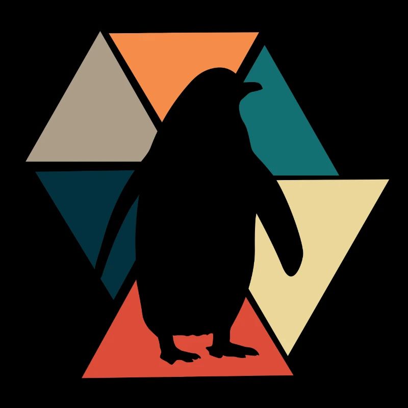 Vintage Retro Pinguin - Pinguin Geschenkidee