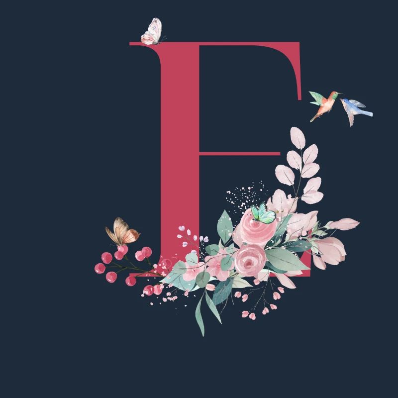 Floral Letter E - Gift Idea