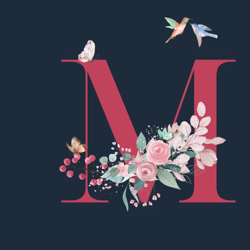 Buchstabe M Floral - Geschenkidee