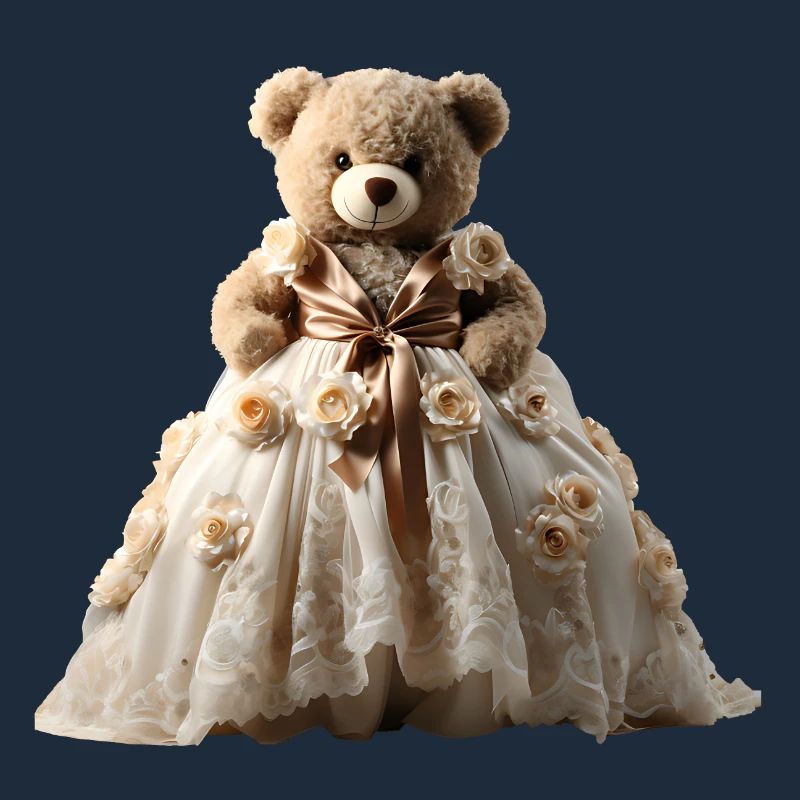 Ours en peluche en robe de mariée