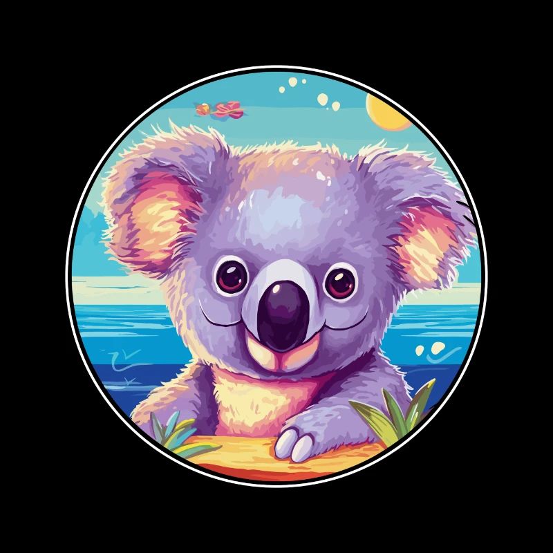 Koala Buntes Aquarell Cartoon Kawaii Tier