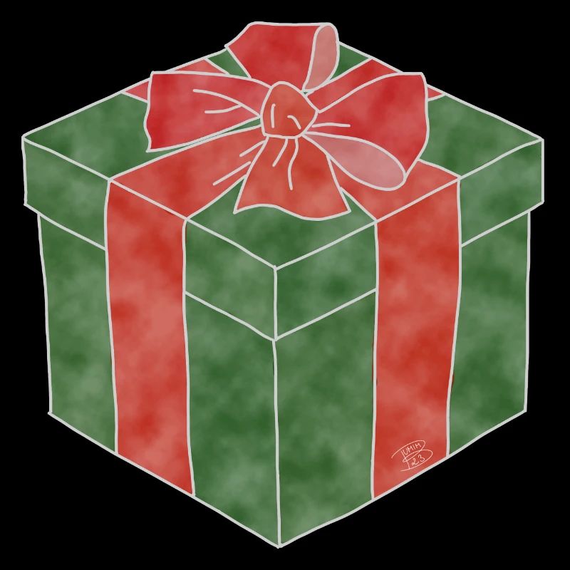 "Geschenk", Boho Line Art Design, Serie „Xmas“
