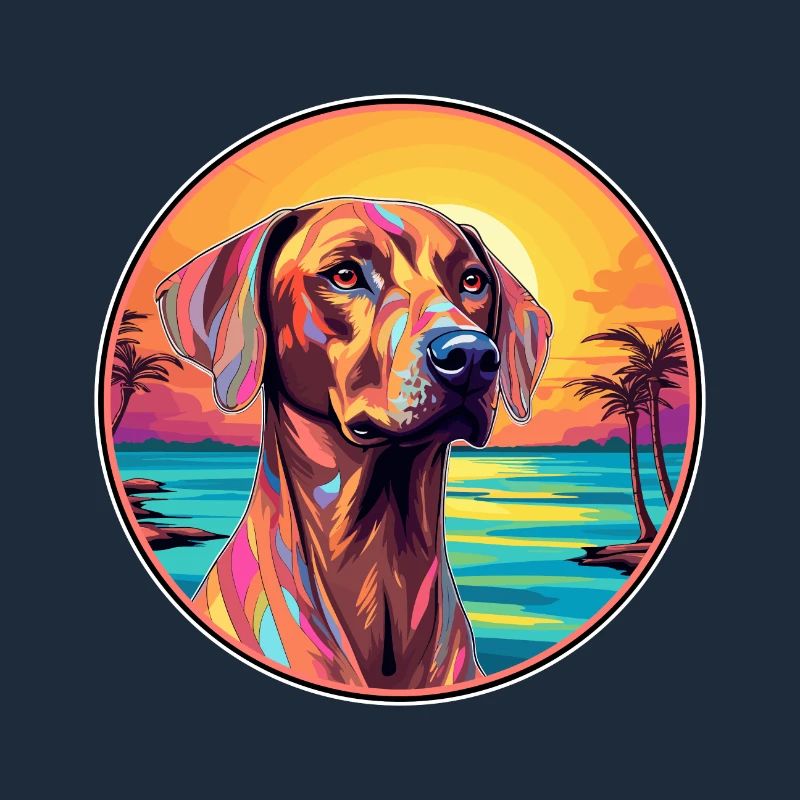 Rhodesian Ridgeback Hunderasse Bunte Karikatur Wat