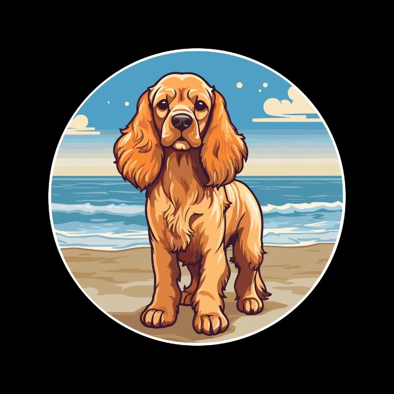American Cocker Spaniel Hunderasse Cartoon Kawaii