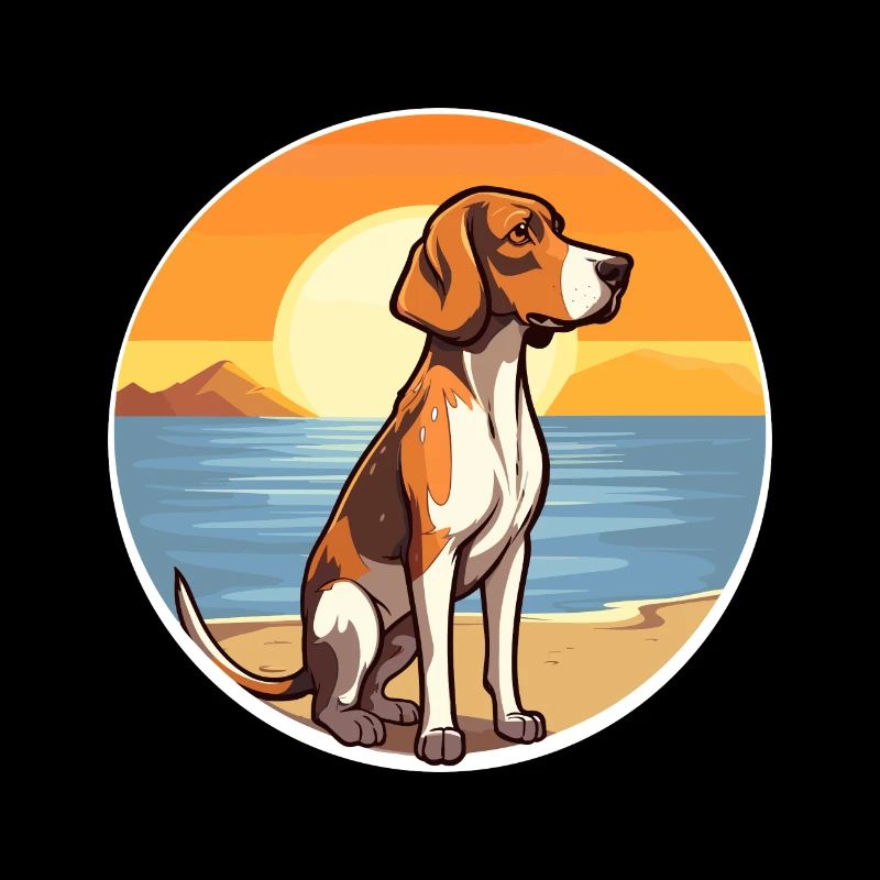 Ariege Pointer Dog Breed Cartoon Kawaii Clipart