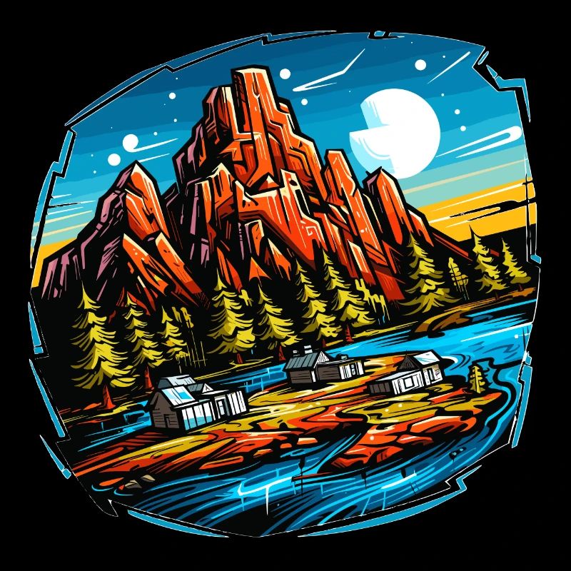 Landschaft - Illustration