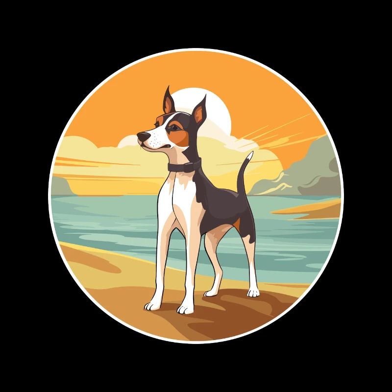 Smooth Fox Terrier Dog Breed Cartoon Kawaii Dog