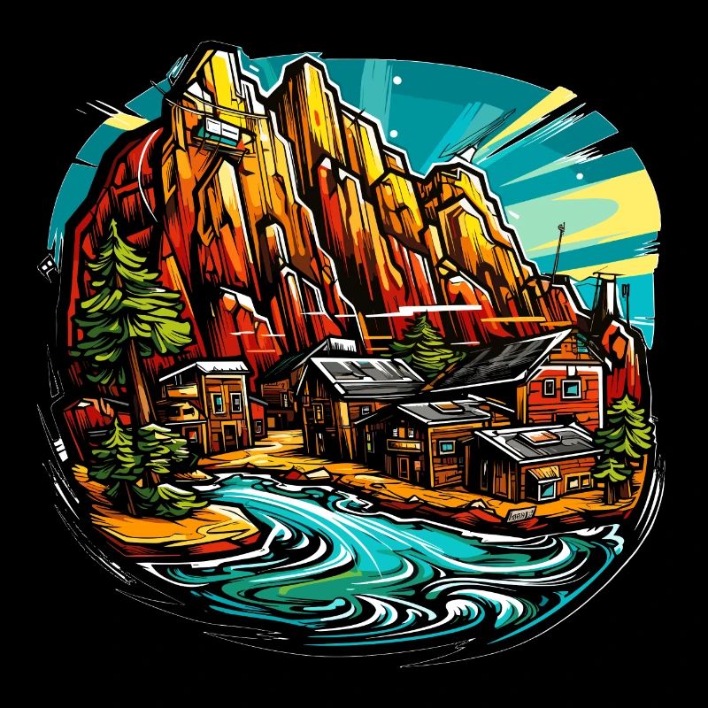 Landschaft - Illustration