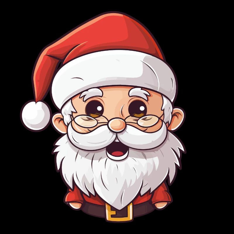 Niedlicher Weihnachtsmann mit Bart und Mütze