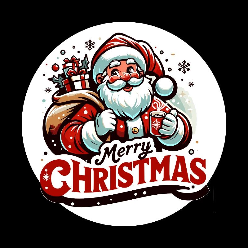 Merry Christmas - Santa Illustration